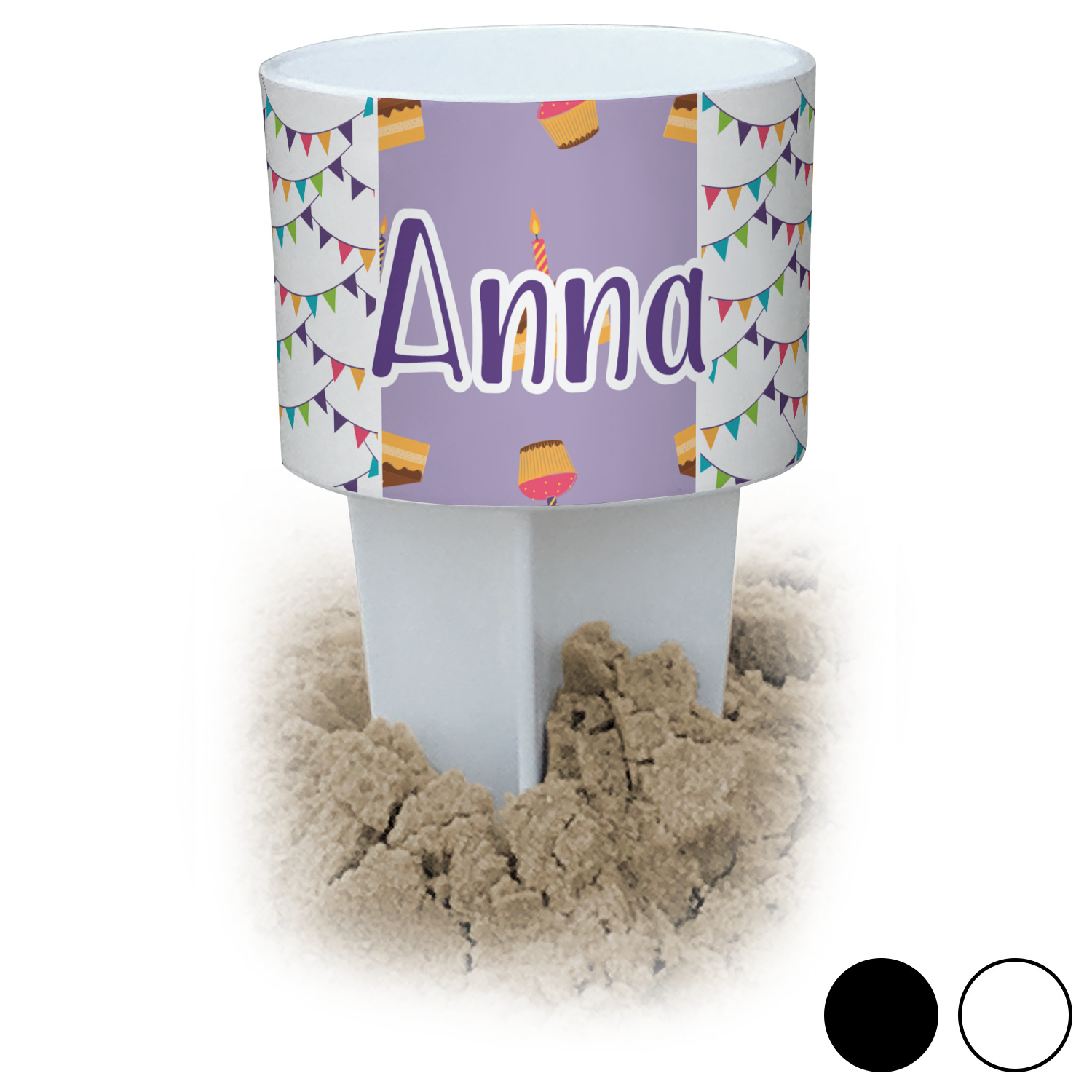 Happy Birthday Beach Spiker Drink Holder Personalized