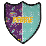 Pinata Birthday Iron On Shield Patch B w/ Name or Text