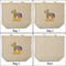 Pinata Birthday 3 Reusable Cotton Grocery Bags - Front & Back View