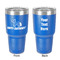 Pinata Birthday 30 oz Stainless Steel Ringneck Tumbler - Blue - Double Sided - Front & Back