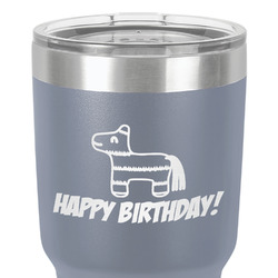 Pinata Birthday 30 oz Stainless Steel Tumbler - Grey - Double-Sided (Personalized)