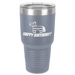 Pinata Birthday 30 oz Stainless Steel Tumbler - Grey - Single-Sided (Personalized)