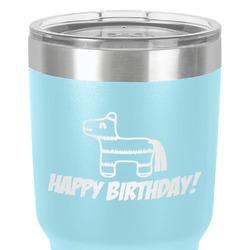 Pinata Birthday 30 oz Stainless Steel Tumbler - Teal - Single-Sided (Personalized)