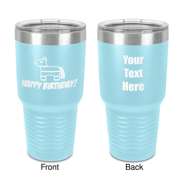 Custom Pinata Birthday 30 oz Stainless Steel Tumbler - Teal - Double-Sided (Personalized)