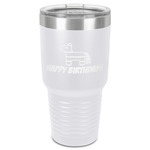 Pinata Birthday 30 oz Stainless Steel Tumbler - White - Single-Sided (Personalized)