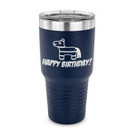 Pinata Birthday 30 oz Stainless Steel Tumbler - Navy - Single Sided (Personalized)