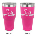 Pinata Birthday 30 oz Stainless Steel Tumbler - Pink - Double Sided (Personalized)