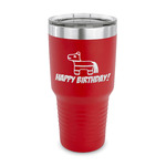 Pinata Birthday 30 oz Stainless Steel Tumbler - Red - Single Sided (Personalized)