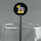 Pinata Birthday Black Plastic 5.5" Stir Stick - Round - Main