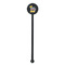 Pinata Birthday Black Plastic 5.5" Stir Stick - Round - Single Stick