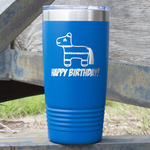 Pinata Birthday 20 oz Stainless Steel Tumbler - Royal Blue - Double Sided (Personalized)