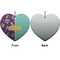 Pinata Birthday Ceramic Flat Ornament - Heart Front & Back (APPROVAL)