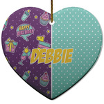 Pinata Birthday Heart Ceramic Ornament w/ Name or Text