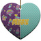 Pinata Birthday Ceramic Flat Ornament - Heart (Front)