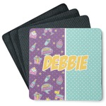 Pinata Birthday Square Rubber Backed Coasters - Set of 4 (Personalized)