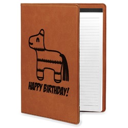 Pinata Birthday Leatherette Portfolio with Notepad - Large - Double Sided (Personalized)