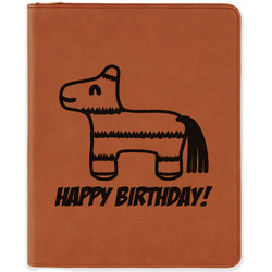 Pinata Birthday Leatherette Zipper Portfolio with Notepad (Personalized)