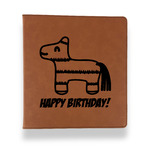 Pinata Birthday Leather Binder - 1" - Rawhide (Personalized)