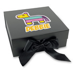 Pinata Birthday Gift Box with Magnetic Lid - Black (Personalized)