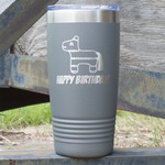 Pinata Birthday 20 oz Stainless Steel Tumbler - Grey - Double Sided (Personalized)
