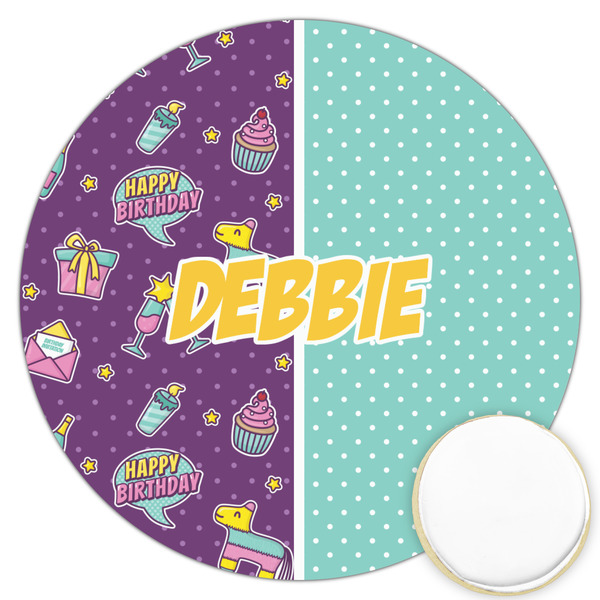 Custom Pinata Birthday Printed Cookie Topper - 3.25" (Personalized)