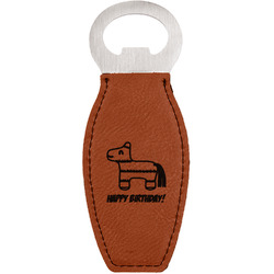 Pinata Birthday Leatherette Bottle Opener (Personalized)