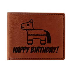 Pinata Birthday Leatherette Bifold Wallet - Double Sided (Personalized)