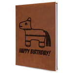 Pinata Birthday Leather Sketchbook - Large - Double Sided (Personalized)