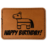 Pinata Birthday Faux Leather Iron On Patch - Rectangle (Personalized)