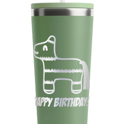 Pinata Birthday RTIC Everyday Tumbler with Straw - 28oz - Light Green - Single-Sided (Personalized)