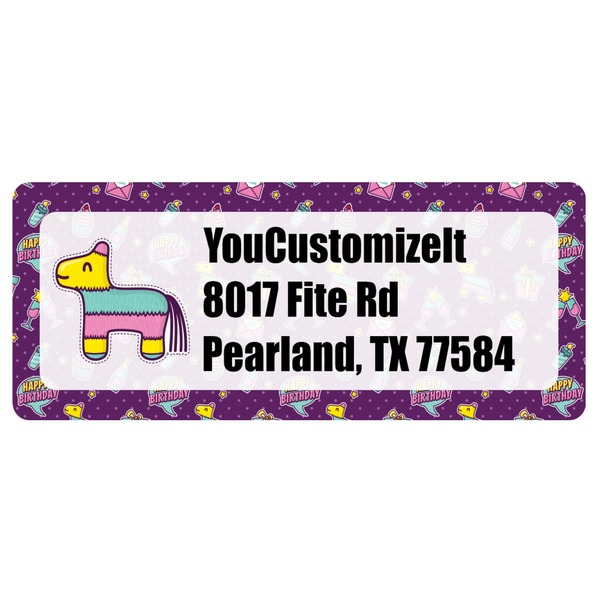 Custom Pinata Birthday Return Address Labels (Personalized)