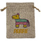 Pinata Birthday Medium Burlap Gift Bag - Front