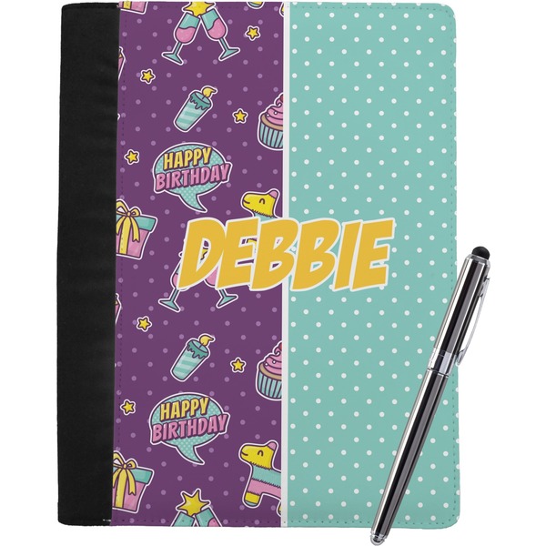 Custom Pinata Birthday Notebook Padfolio - Large w/ Name or Text