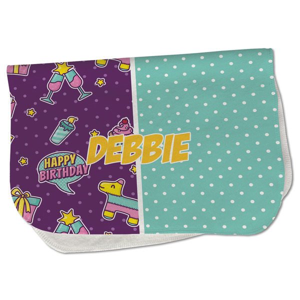 Custom Pinata Birthday Burp Cloth - Fleece w/ Name or Text