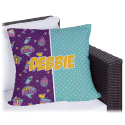 Pinata Birthday Outdoor Pillow - 18" (Personalized)
