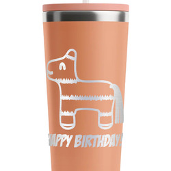 Pinata Birthday RTIC Everyday Tumbler with Straw - 28oz - Peach - Single-Sided (Personalized)