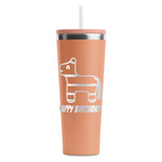 Pinata Birthday RTIC Everyday Tumbler with Straw - 28oz - Peach - Double-Sided (Personalized)