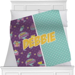 Pinata Birthday Minky Blanket - Twin / Full - 80"x60" - Double Sided (Personalized)