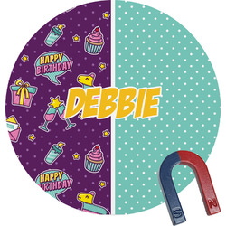 Pinata Birthday Round Fridge Magnet (Personalized)