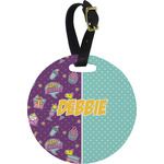 Pinata Birthday Plastic Luggage Tag - Round (Personalized)