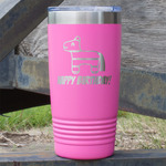 Pinata Birthday 20 oz Stainless Steel Tumbler - Pink - Double Sided (Personalized)