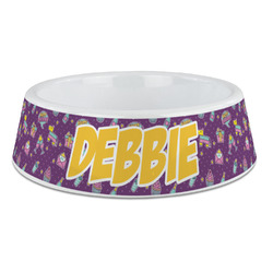 Pinata Birthday Plastic Dog Bowl - Large (Personalized)