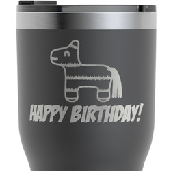 Pinata Birthday RTIC Tumbler - Black - Engraved Front & Back (Personalized)