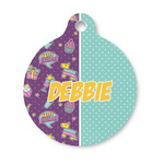 Pinata Birthday Round Pet ID Tag - Small (Personalized)