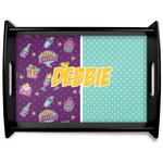 Pinata Birthday Black Wooden Tray - Large (Personalized)