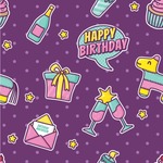 Pinata Birthday Wallpaper & Surface Covering (Peel & Stick 24"x 24" Sample)