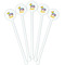 Pinata Birthday White Plastic 5.5" Stir Stick - Fan View