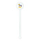 Pinata Birthday White Plastic 5.5" Stir Stick - Round - Single Stick