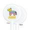 Pinata Birthday White Plastic 5.5" Stir Stick - Single Sided - Round - Front & Back