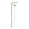 Pinata Birthday White Plastic 7" Stir Stick - Round - Dimensions